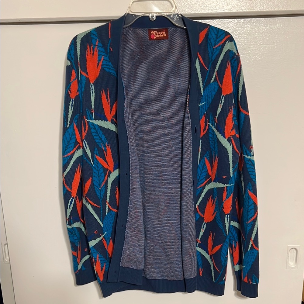Sleepy Peach Bird of Paradise Cardigan